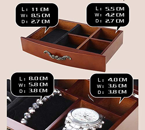Solid Wooden Jewelry Box Organizer for Women