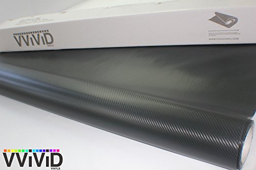 Black Carbon Fiber Cast Decal Wrap Vinyl 100sq ft