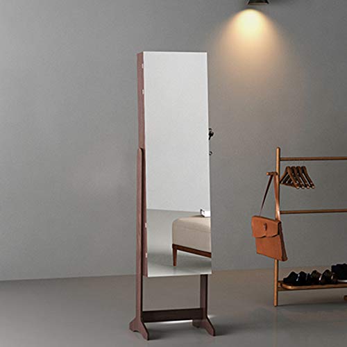 Soges Lockable Jewelry Armoire Organizer with Full Length Mirror