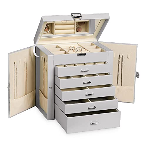 Frebeauty Large Jewelry Organizer with Lock, Accessories Holder