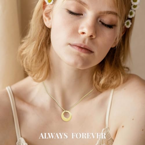 Gold Cremation Jewelry Pendant - Circle of Life Theme