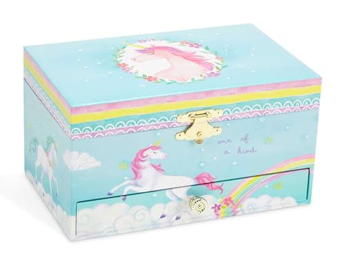 Rainbow Unicorn Musical Jewelry Storage Box for Girls