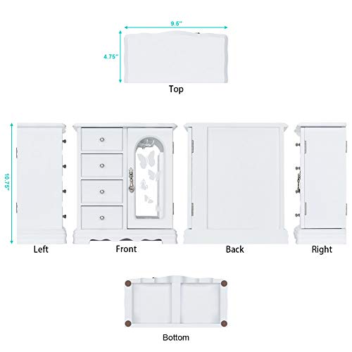 RR ROUND RICH DESIGN Jewelry Box with 4 Drawers