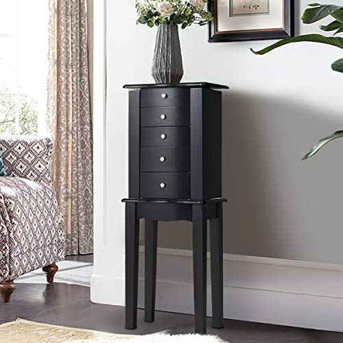 Giantex 33" Tall Jewelry Armoire Cabinet With Mirror