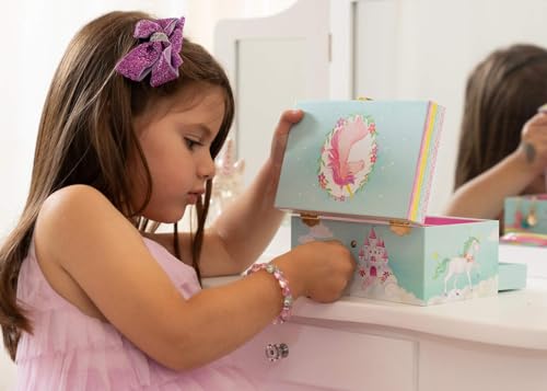 Rainbow Unicorn Musical Jewelry Storage Box for Girls