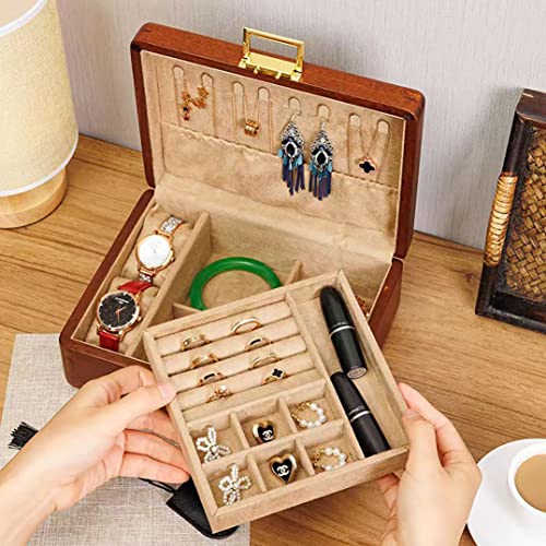 Vintage wooden jewelry box for men and women