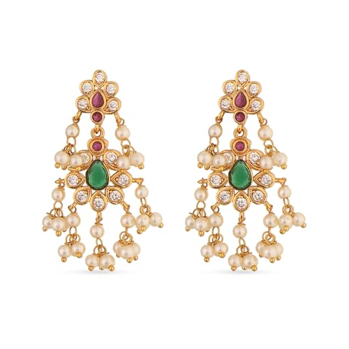 TARINIKA Gold-plated Brass Premal Necklace Set Women Girls