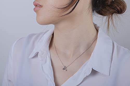 VIP Sterling Silver Diamond Letter Necklace Initial H