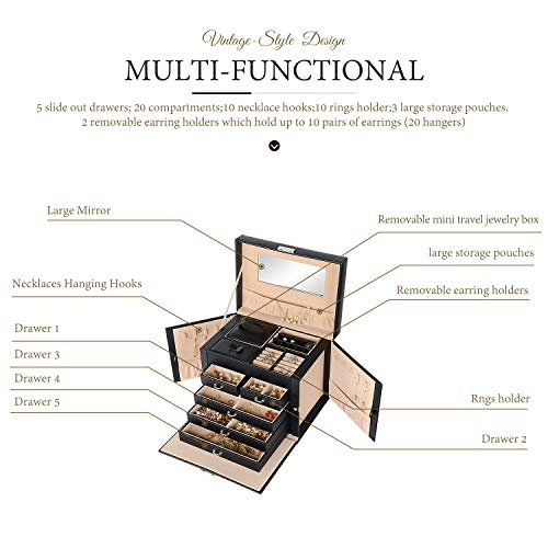 VIP Jewelry Box with Travel Case and Mirror