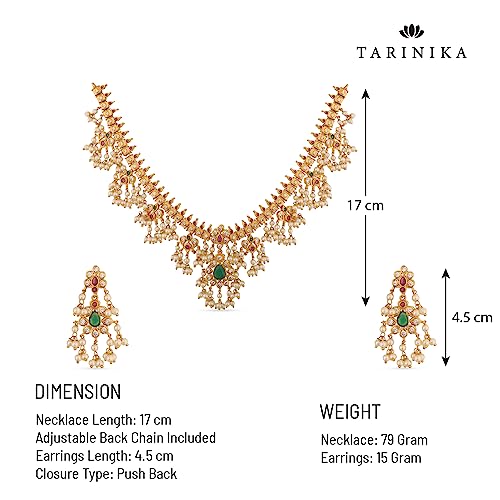 TARINIKA Gold-plated Brass Premal Necklace Set Women Girls