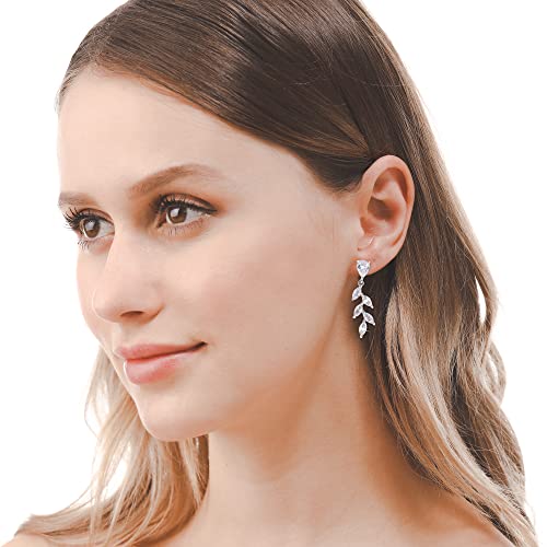 VIP Bridesmaid Necklace Earrings Set - Leaf Pendant