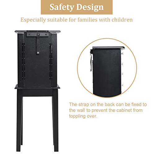 Giantex 33" Tall Jewelry Armoire Cabinet With Mirror