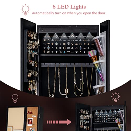 VIP Freestanding Jewelry Armoire with Photo Frame Mirror