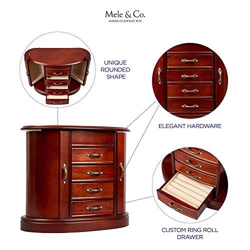 Mele & Co. Heloise Wooden Jewelry Box Organizer