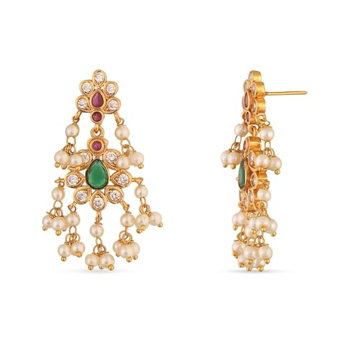 TARINIKA Gold-plated Brass Premal Necklace Set Women Girls