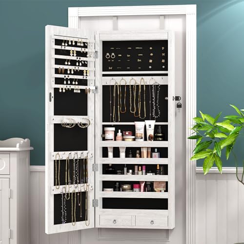 VIP Jewelry Cabinet with Lock, Mirror, LED Lights