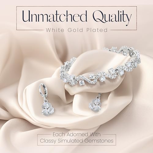 Azuria White CZ Wedding Jewelry Set for Brides