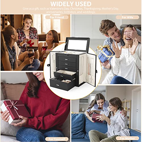 TORIBIO 2 in 1 Jewelry Organizer & Travel Case