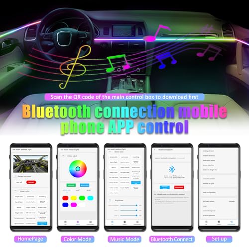 VIP Car Interior Ambient Lights, 128 Color LED Strip