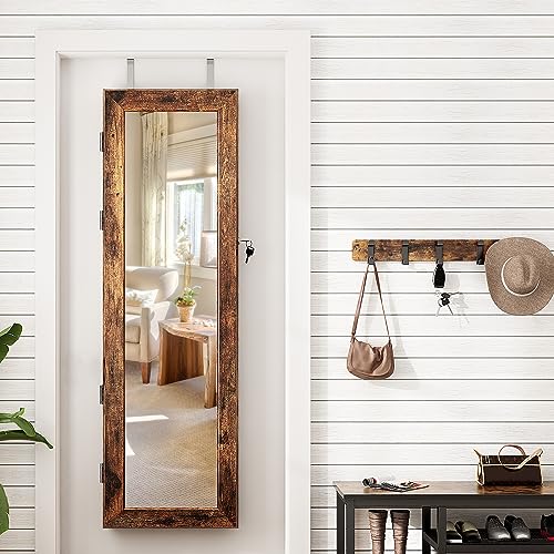 DlandHome VIP Jewelry Armoire Organizer with Mirror & Drawers