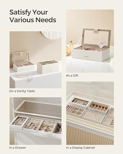 VIP Jewelry Tray Organizer by SONGMICS in Cloud White