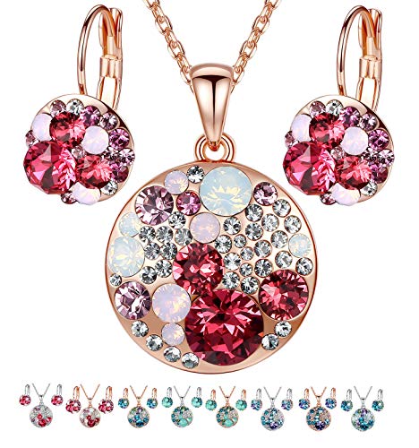 Ocean Bubble Crystal Wedding Jewelry Set- Silver or Rose Gold