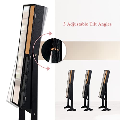 VIP Freestanding Jewelry Armoire with Photo Frame Mirror