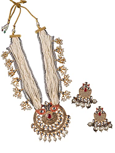 OZANOO Kundan Necklace Set - Jaipuri Indian Jewelry