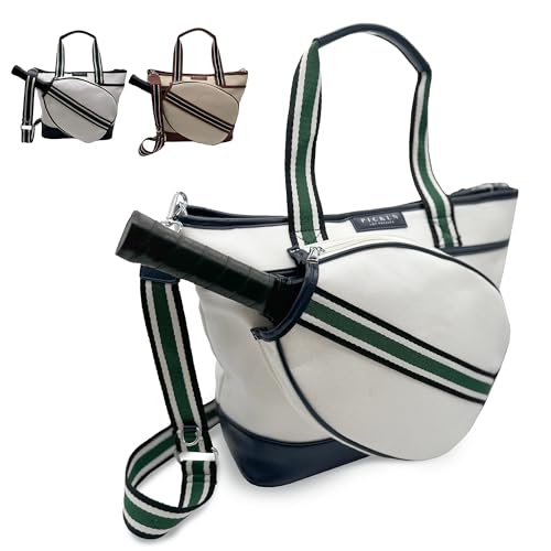 Designer Women's Pickleball Tote Bag in Nautical Navy