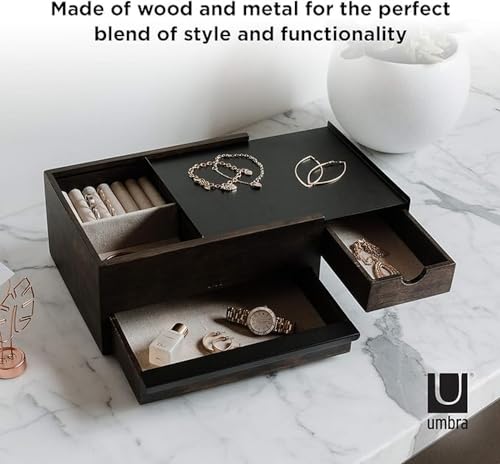 Modern Umbra Stowit Jewelry Box with Hidden Compartment