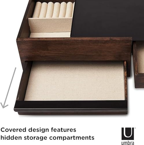 Modern Umbra Stowit Jewelry Box with Hidden Compartment