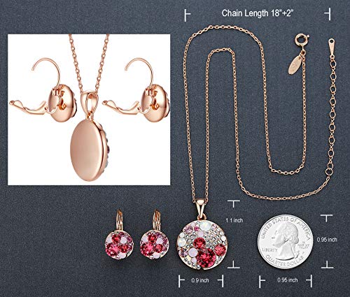 Ocean Bubble Crystal Wedding Jewelry Set- Silver or Rose Gold