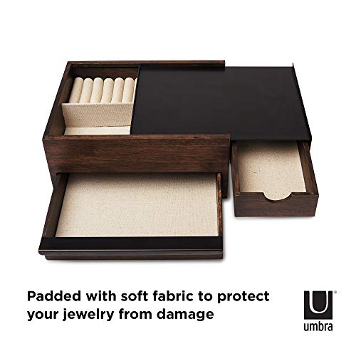 Modern Umbra Stowit Jewelry Box with Hidden Compartment