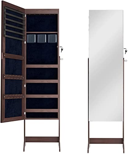 VIP Jewelry Armoire with Mirror and Storage Shelf