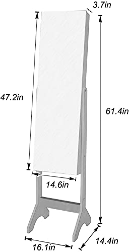 VIP Jewelry Armoire with Mirror and Storage Shelf