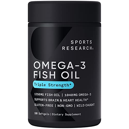 Triple Strength Omega 3 Fish Oil Capsules 180ct