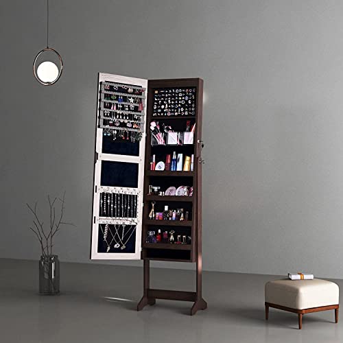 VIP Jewelry Armoire with Mirror and Storage Shelf