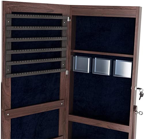 VIP Jewelry Armoire with Mirror and Storage Shelf