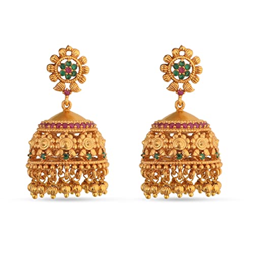 VIP Indian Jewelry Set - Dara Gold-Plated Necklace & Earrings