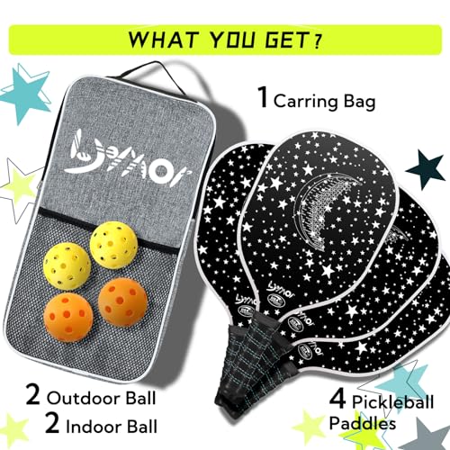 Lymor Wooden Pickleball Paddles Set for VIP Shoppers