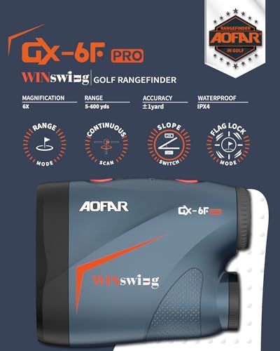 AOFAR GX-6F PRO Golf Rangefinder with Slope Limit