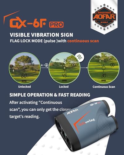 AOFAR GX-6F PRO Golf Rangefinder with Slope Limit