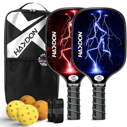 Haxdon USAPA Approved Pickleball Paddles Set - Fiberglass Surface