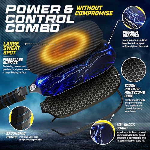 Haxdon USAPA Approved Pickleball Paddles Set - Fiberglass Surface