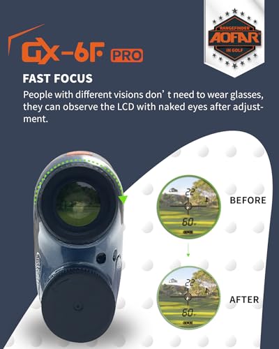 AOFAR GX-6F PRO Golf Rangefinder with Slope Limit