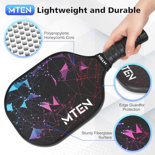 Kids Fiberglass Pickleball Paddle Set with Bag