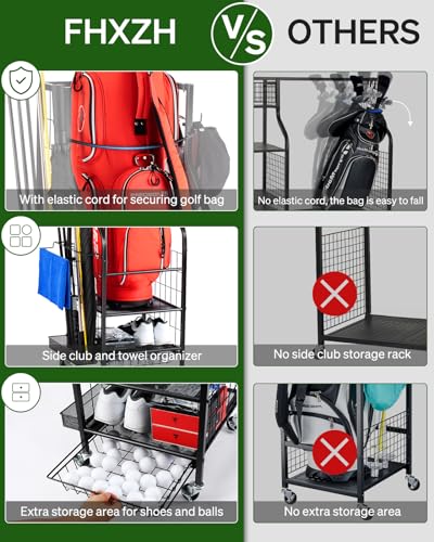 VIP Golf Bag Storage Rack for Garage and More