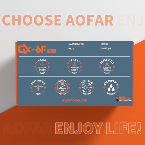 AOFAR GX-6F PRO Golf Rangefinder with Slope Limit