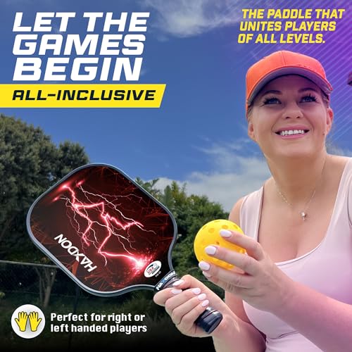 Haxdon USAPA Approved Pickleball Paddles Set - Fiberglass Surface