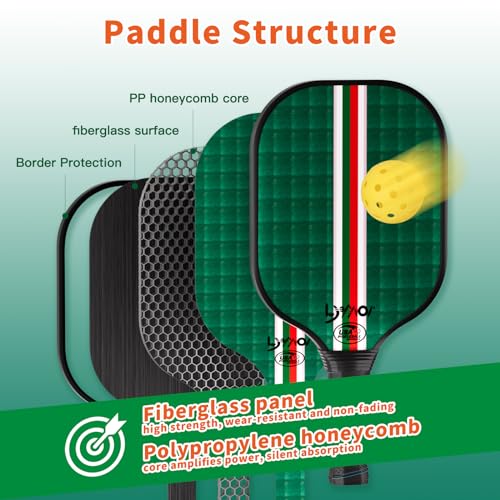 USAPA Approved Lightweight Pickleball Paddles Set with Accessories